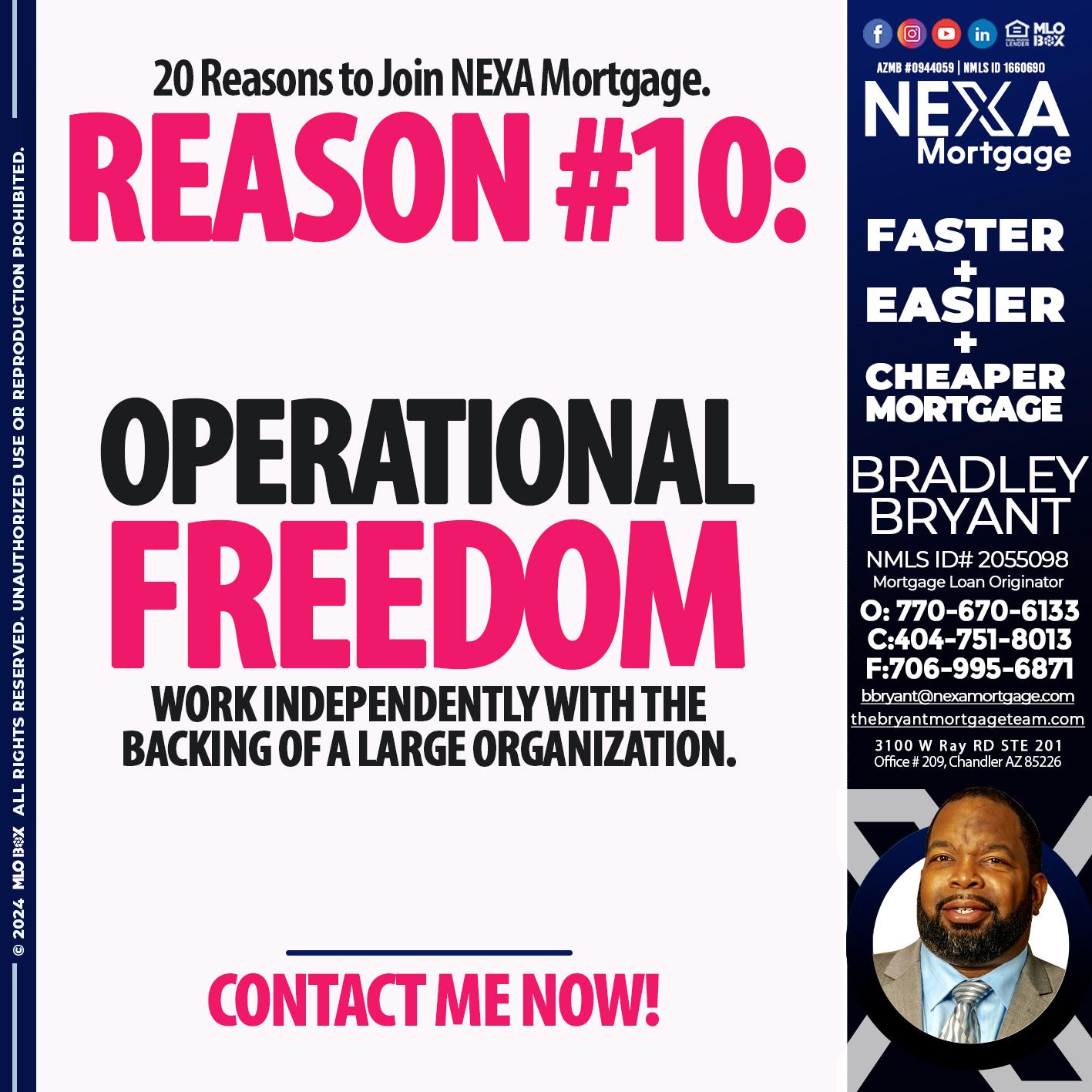 REASON 10 - Bradley Bryant -Mortgage Loan Originator