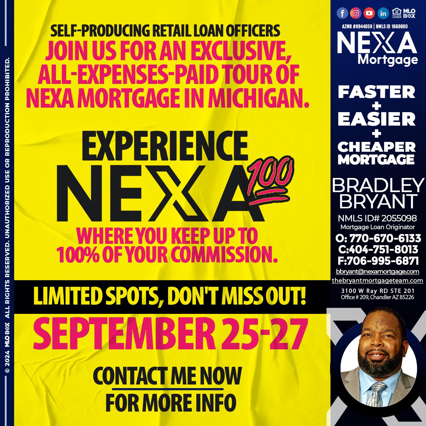 NEXA 100 - Bradley Bryant -Mortgage Loan Originator