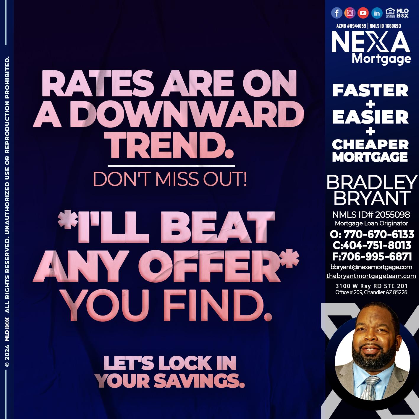 RATES - Bradley Bryant -Mortgage Loan Originator