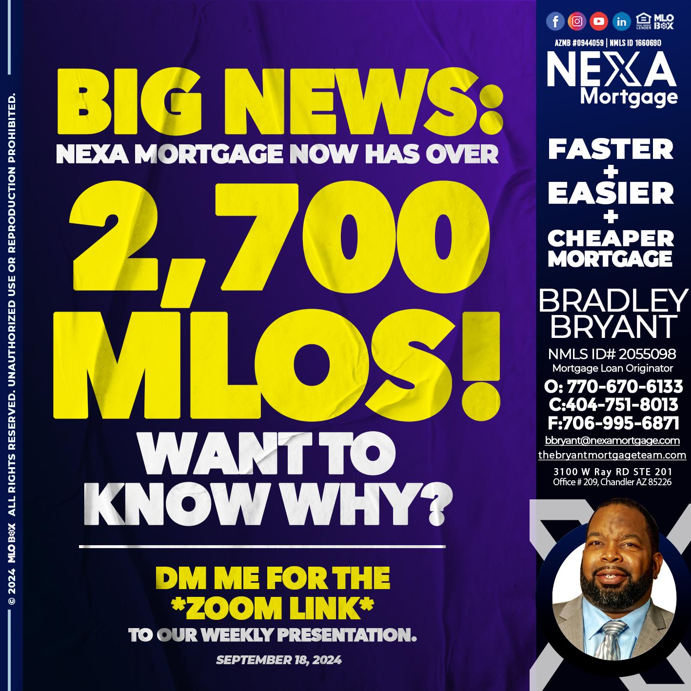 BIG NEWS - Bradley Bryant -Mortgage Loan Originator