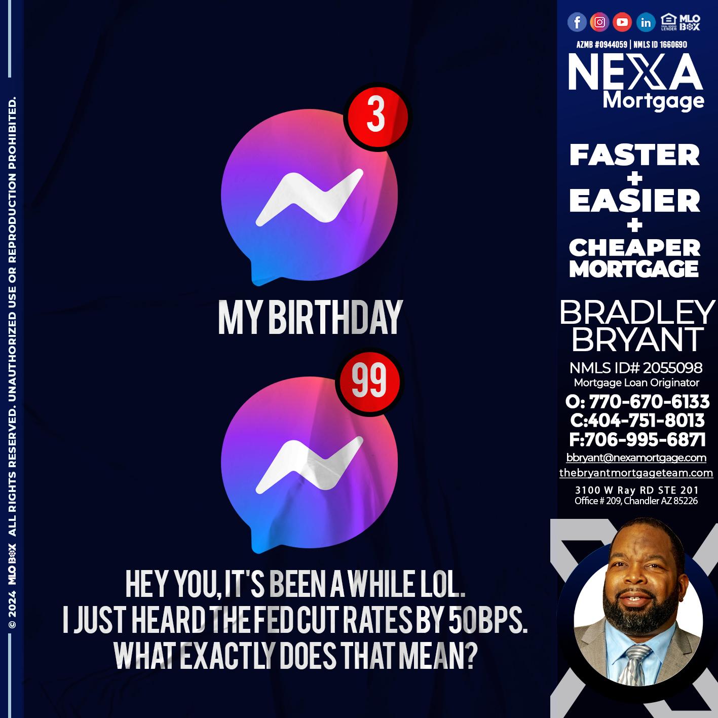 birthday - Bradley Bryant -Mortgage Loan Originator